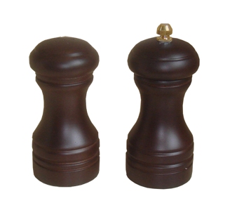 keramický mlýnek na pepř + slánka Gerti Gundel 11 cm tmavé dřevo